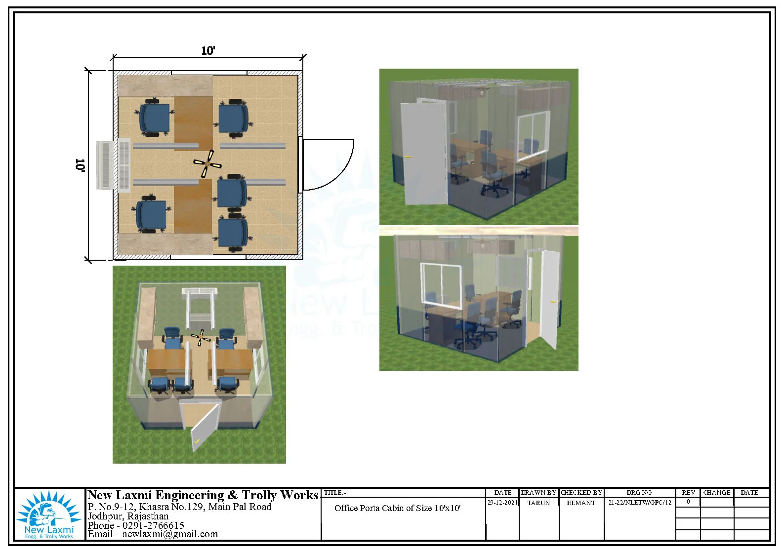 Office Cabin Layout